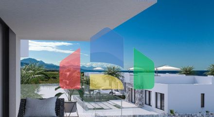 Бунгало 3+1 (125 м2) c двумя террасами в красивом комплексе в Татлысу