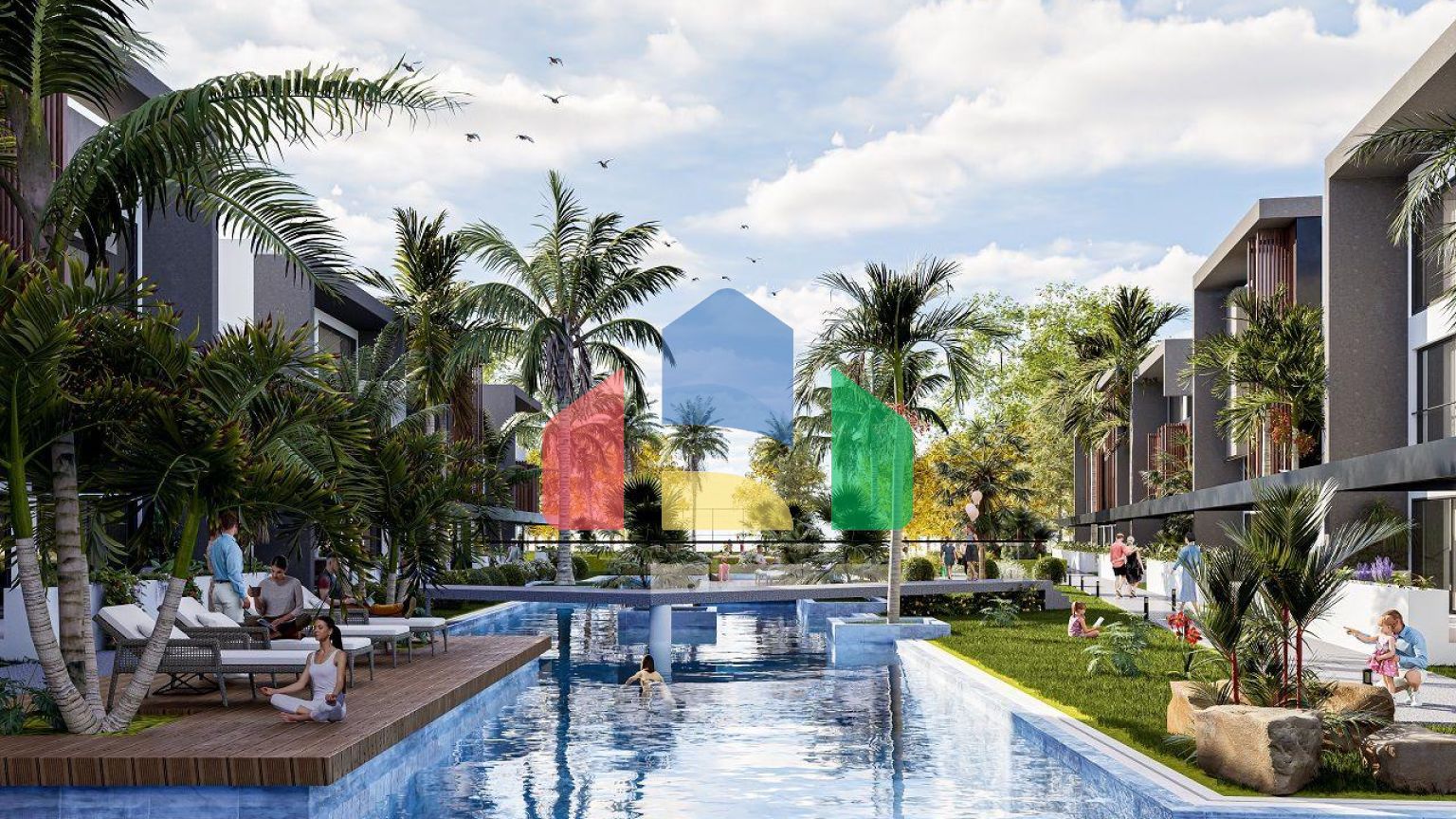 Квартира 2+1( 81 м2) с террасой  в 800 метрах от песчаного пляжа в Йенибоазичи