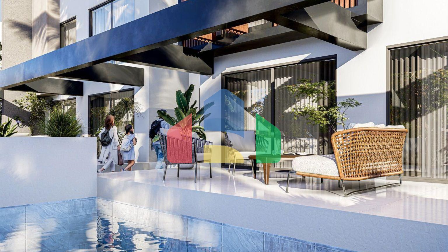 Квартира 2+1( 81 м2) с террасой  в 800 метрах от песчаного пляжа в Йенибоазичи