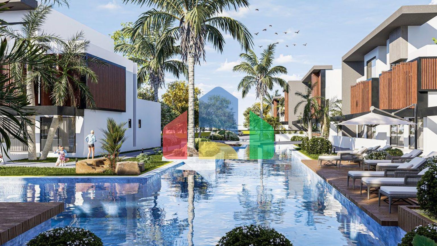 Квартира 2+1( 81 м2) с террасой  в 800 метрах от песчаного пляжа в Йенибоазичи