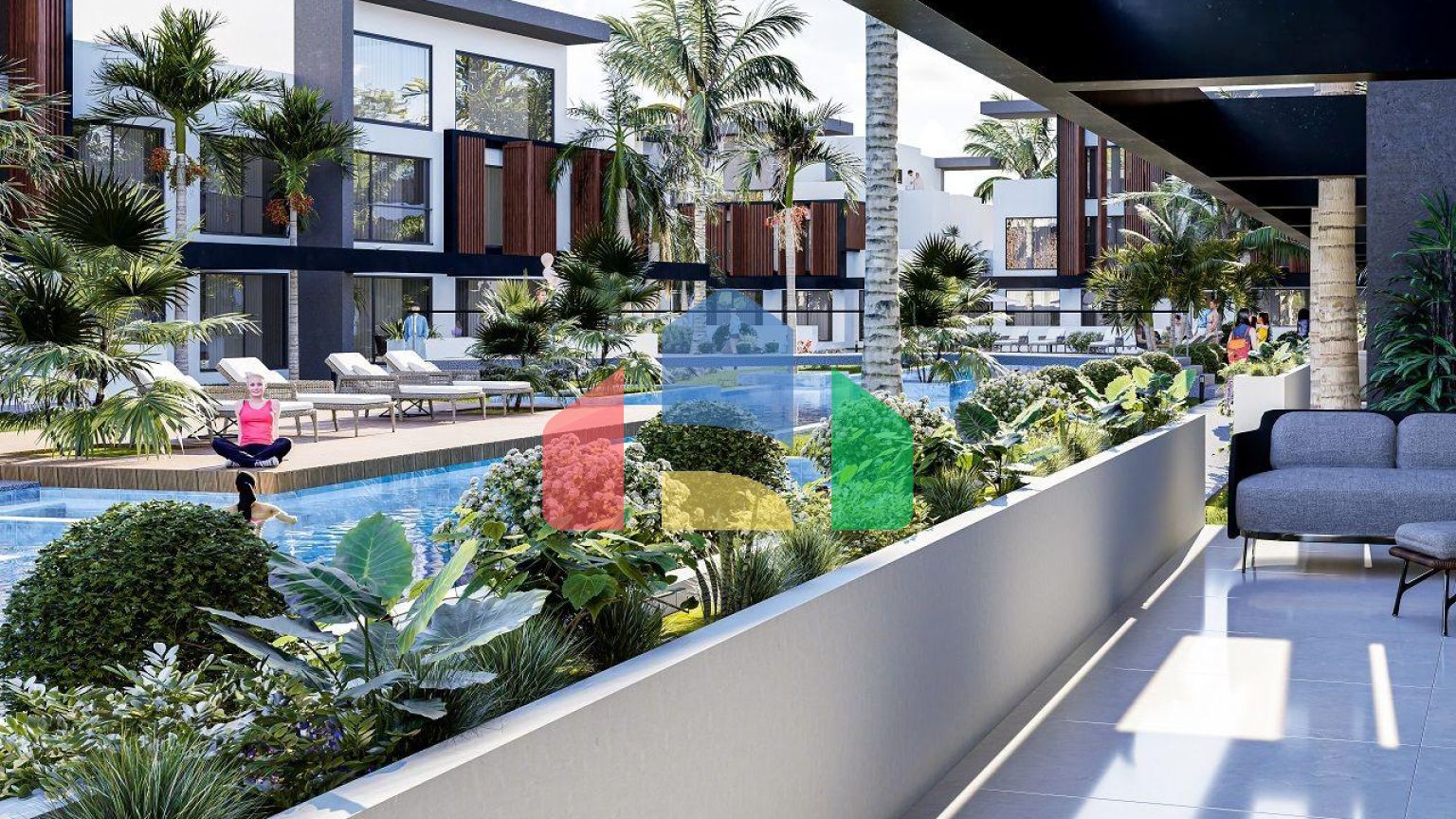 Квартира 2+1( 81 м2) с террасой  в 800 метрах от песчаного пляжа в Йенибоазичи