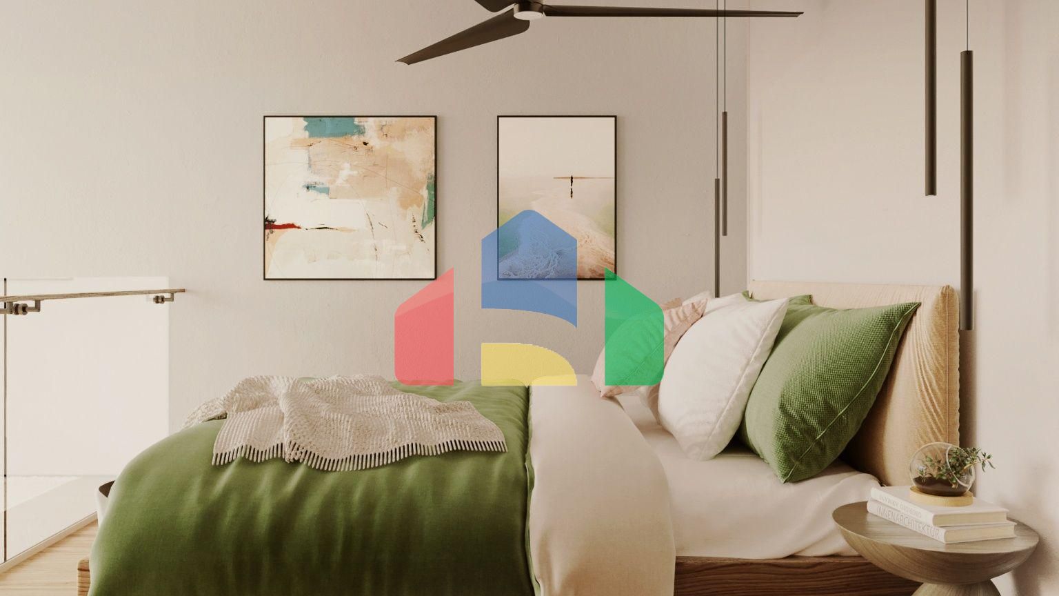 Двухкомнатная квартира 37 м2 с мезонином, террасой и бассейном в новом комплексе в Эсентепе