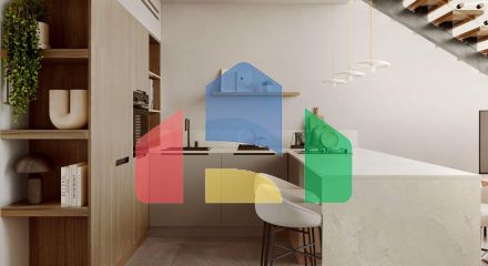 Двухкомнатная квартира 37 м2 с мезонином, террасой и бассейном в новом комплексе в Эсентепе