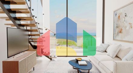 Двухкомнатная квартира 37 м2 с мезонином, террасой и бассейном в новом комплексе в Эсентепе