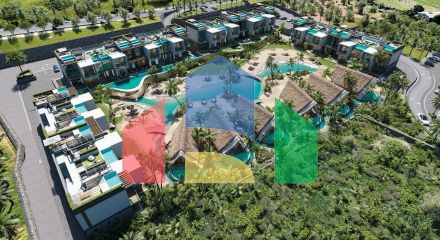 Бунгало 35  м2 с мезонином, террасой и личным островным бассейном в новом комплексе