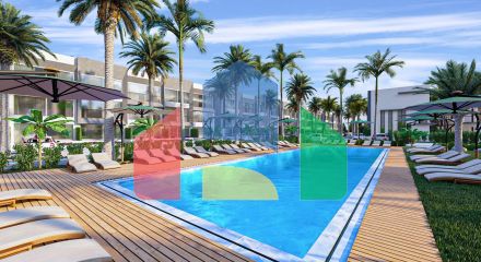 Studio Penthouse 38 m2 in a new complex 600 meters from the beach in Iskele