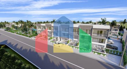 Studio Penthouse 38 m2 in a new complex 600 meters from the beach in Iskele