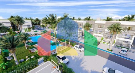 Studio Penthouse 38 m2 in a new complex 600 meters from the beach in Iskele