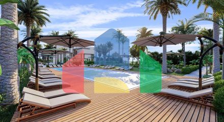 Студия Penthouse 38 м2 в новом комплексе в 600 метрах от пляжа в Искеле