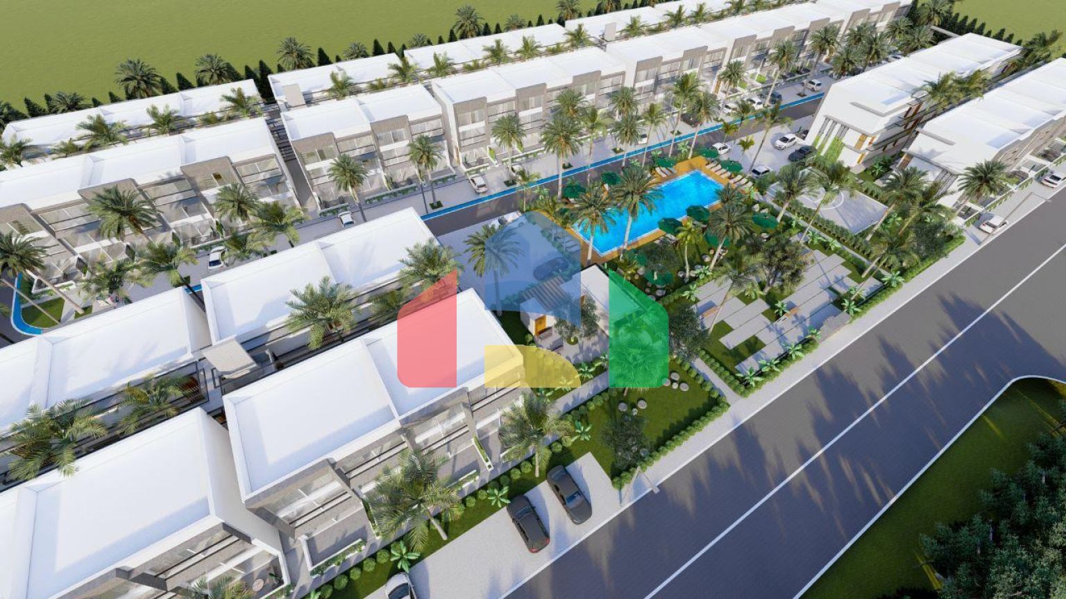 Студия Penthouse 38 м2 в новом комплексе в 600 метрах от пляжа в Искеле