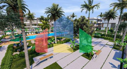 Студия Penthouse 38 м2 в новом комплексе в 600 метрах от пляжа в Искеле