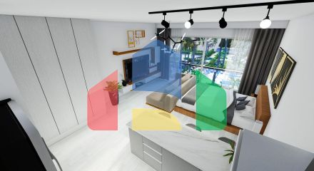 Студия Penthouse 38 м2 в новом комплексе в 600 метрах от пляжа в Искеле