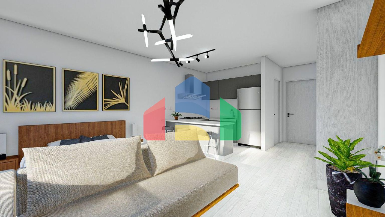 Студия Penthouse 38 м2 в новом комплексе в 600 метрах от пляжа в Искеле