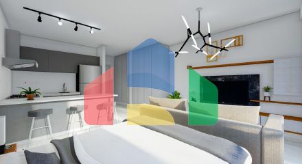 Студия Penthouse 38 м2 в новом комплексе в 600 метрах от пляжа в Искеле