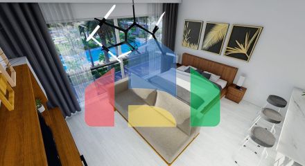 Студия Penthouse 38 м2 в новом комплексе в 600 метрах от пляжа в Искеле