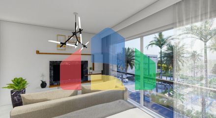 Студия Penthouse 38 м2 в новом комплексе в 600 метрах от пляжа в Искеле