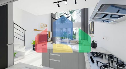 Двухкомнатная квартира  Loft 56 м2 в новом комплексе в 600 метрах от пляжа