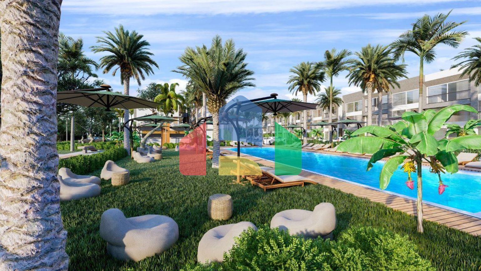 Двухкомнатная квартира  Loft 56 м2 в новом комплексе в 600 метрах от пляжа