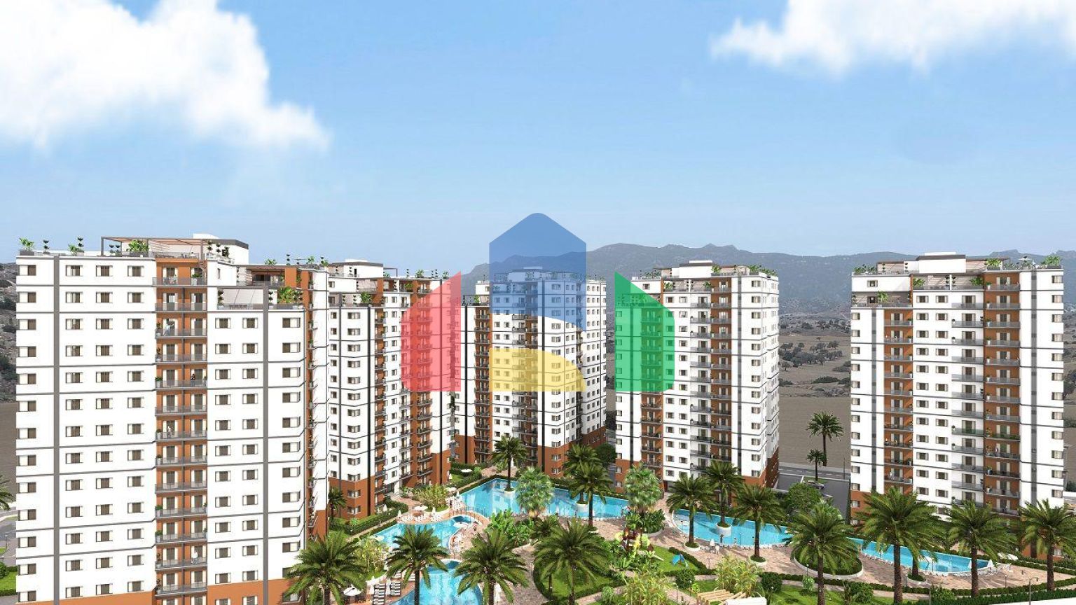 Двухкомнатная квартира 45м2 в новом комплексе в Боазе