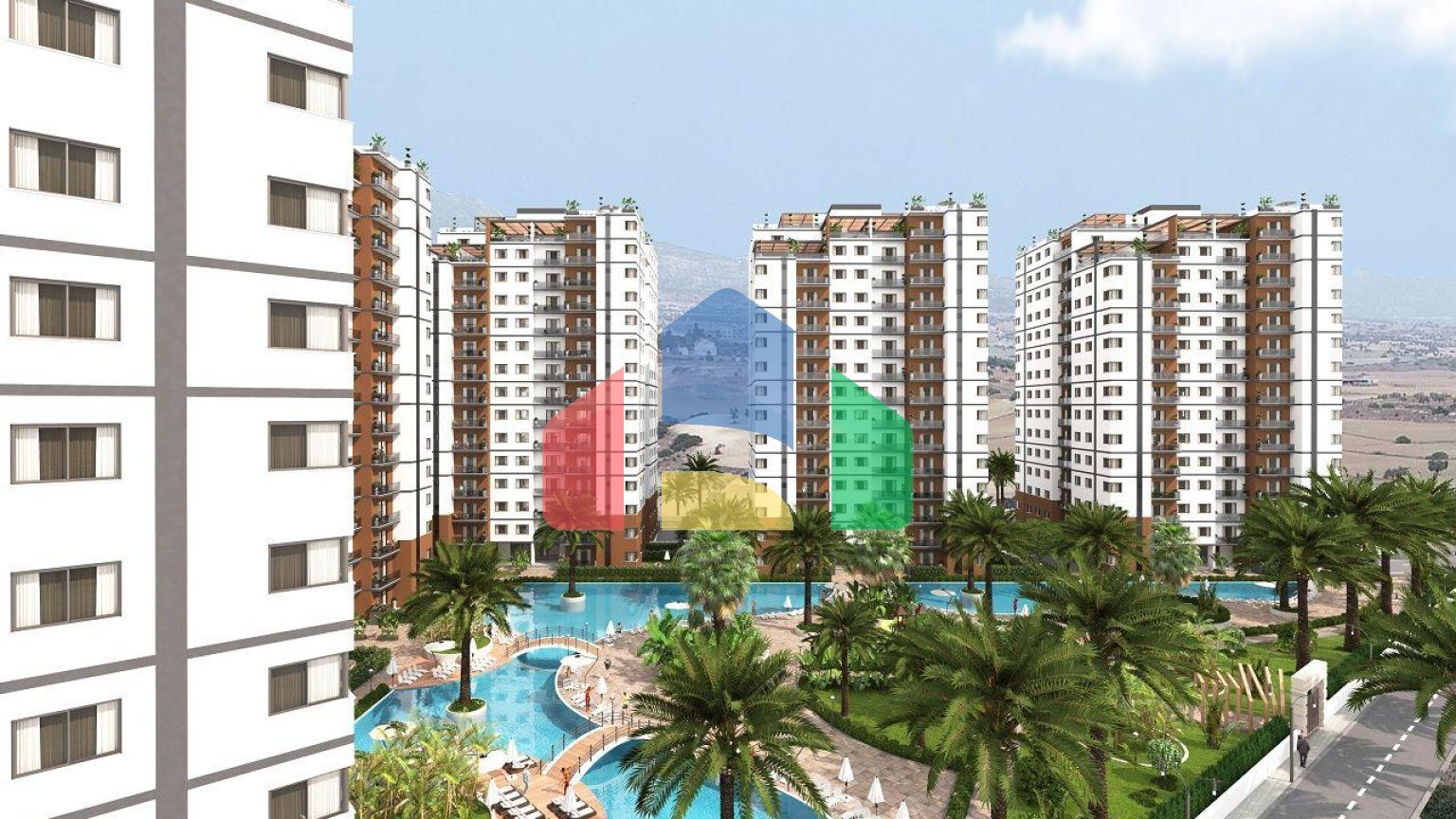 Двухкомнатная квартира 45м2 в новом комплексе в Боазе