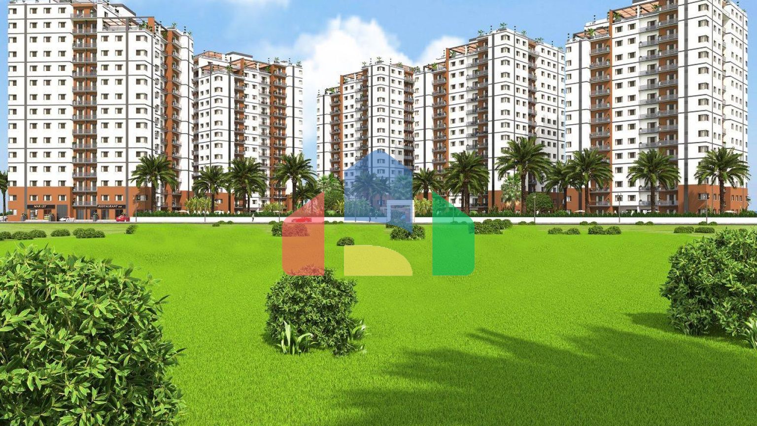 Двухкомнатная квартира 45м2 в новом комплексе в Боазе