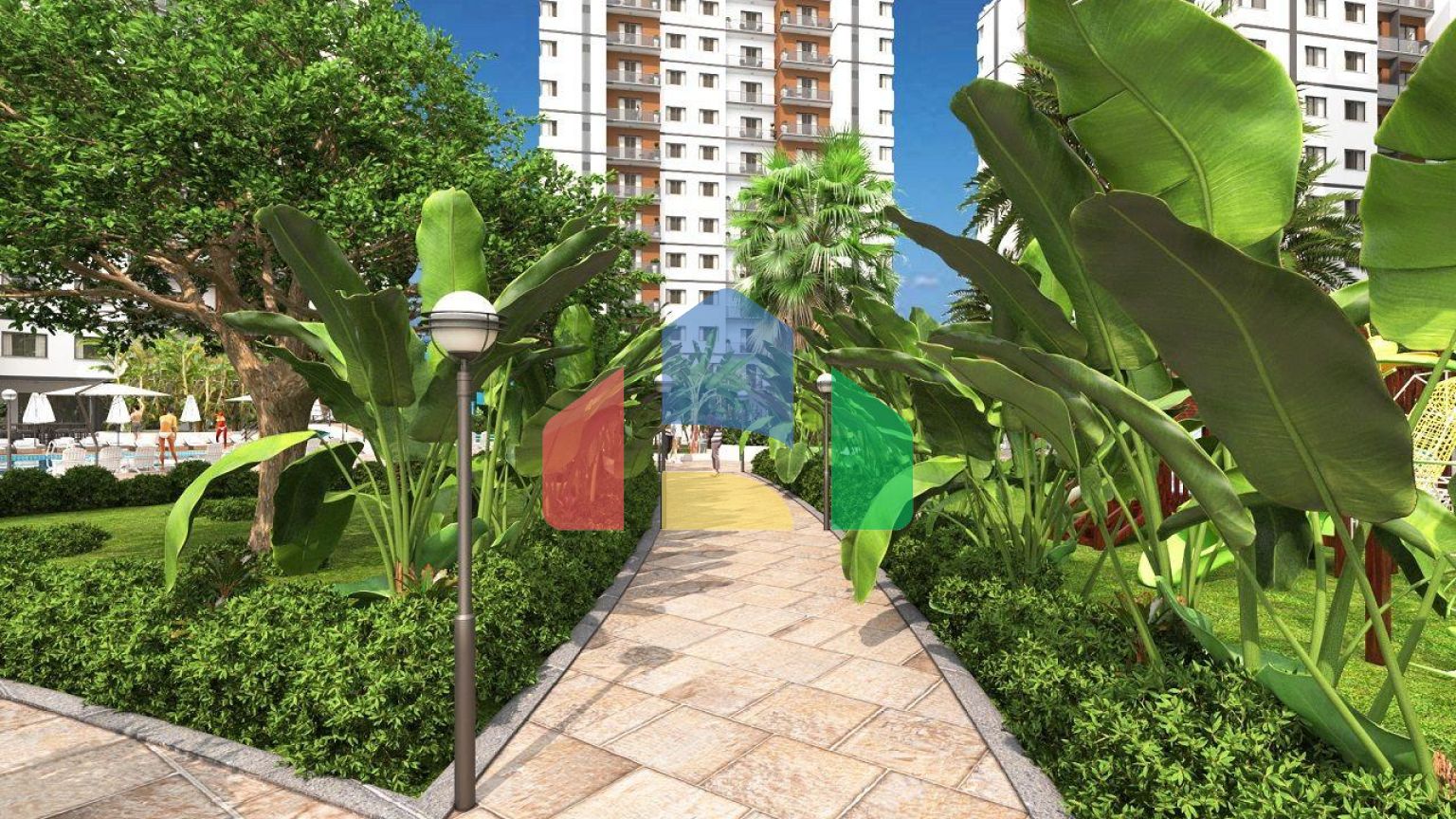 Двухкомнатная квартира 45м2 в новом комплексе в Боазе