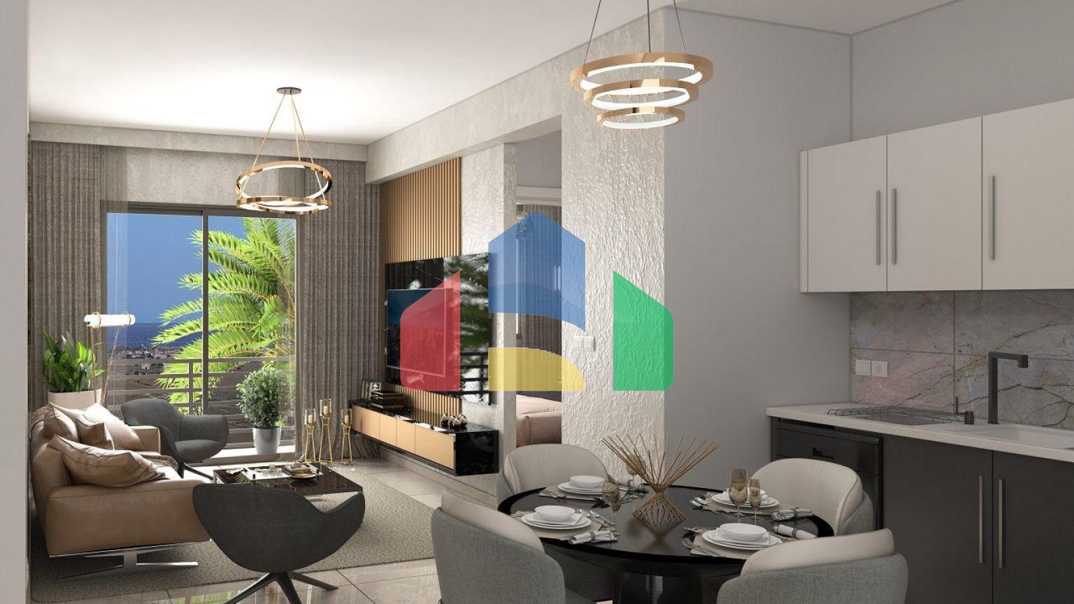 Трехкомнатная квартира 69 м2 в новом комплексе в Боазе