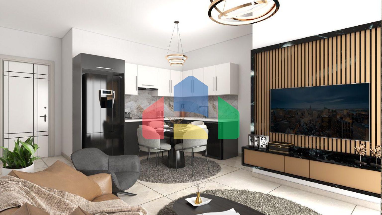 Трехкомнатная квартира 91 м2 с террасой на крыше и джакузи