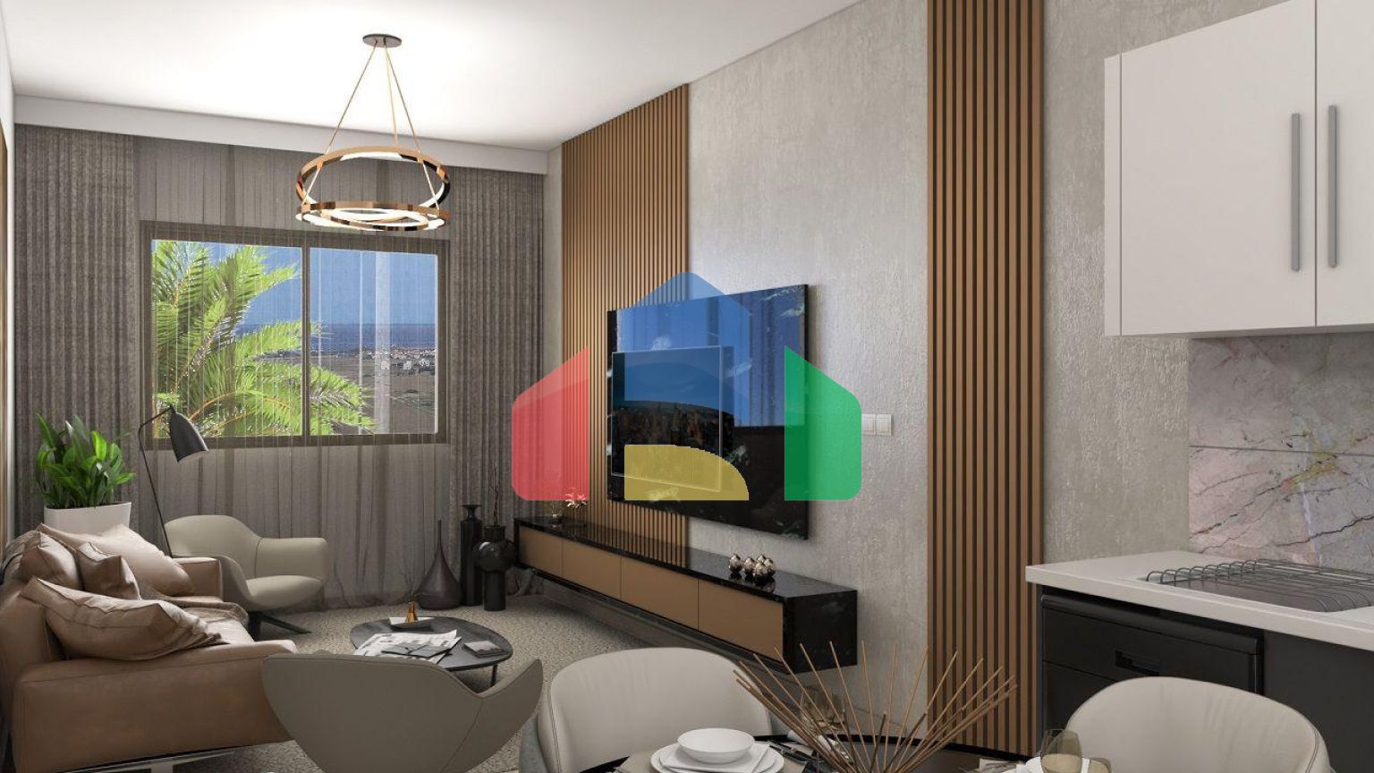 Трехкомнатная квартира 91 м2 с террасой на крыше и джакузи