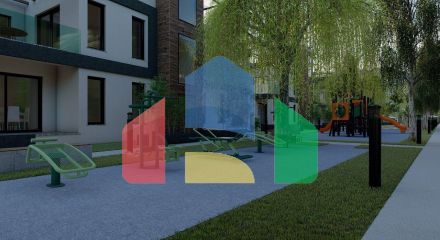 Квартира 2+1 (80 м2) с садом в новом комплексе в Боазе
