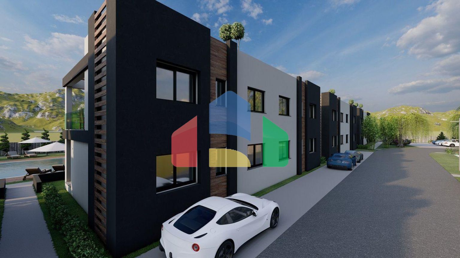 Квартира 2+1 (80 м2) с садом в новом комплексе в Боазе