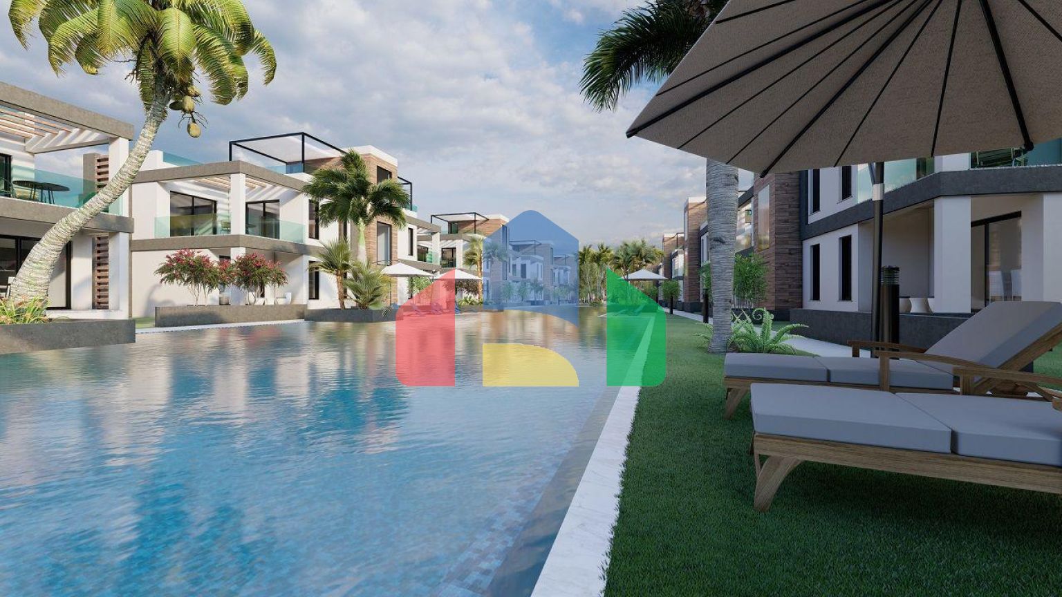 Квартира 2+1 (80 м2) с садом в новом комплексе в Боазе