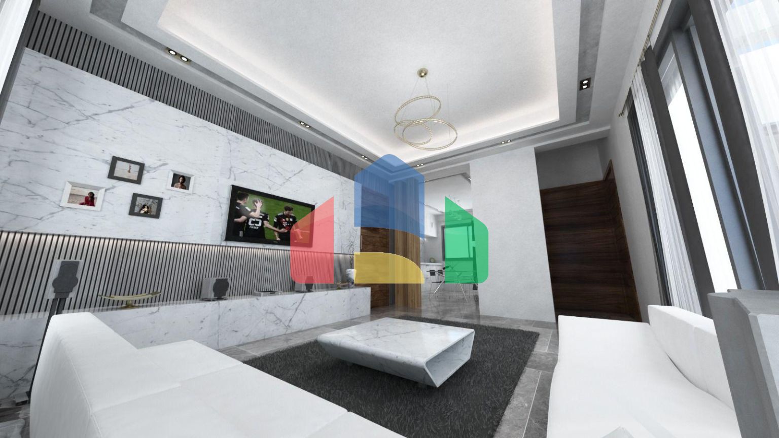 Квартира 2+1 (80 м2) с садом в новом комплексе в Боазе