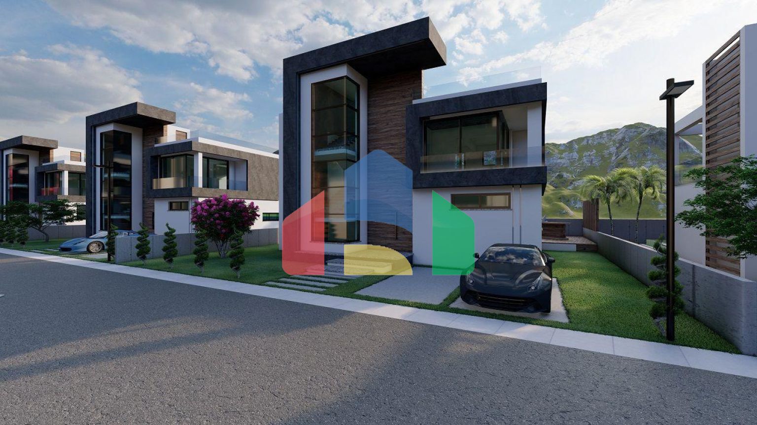 Современная вилла 3+1 (210 м2) с участком земли в новом комплексе в Боазе