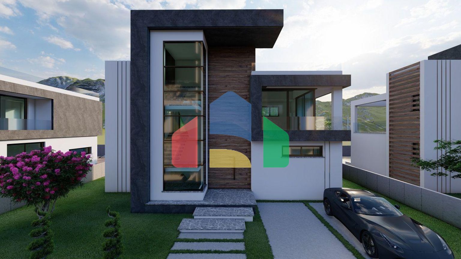 Современная вилла 3+1 (210 м2) с участком земли в новом комплексе в Боазе