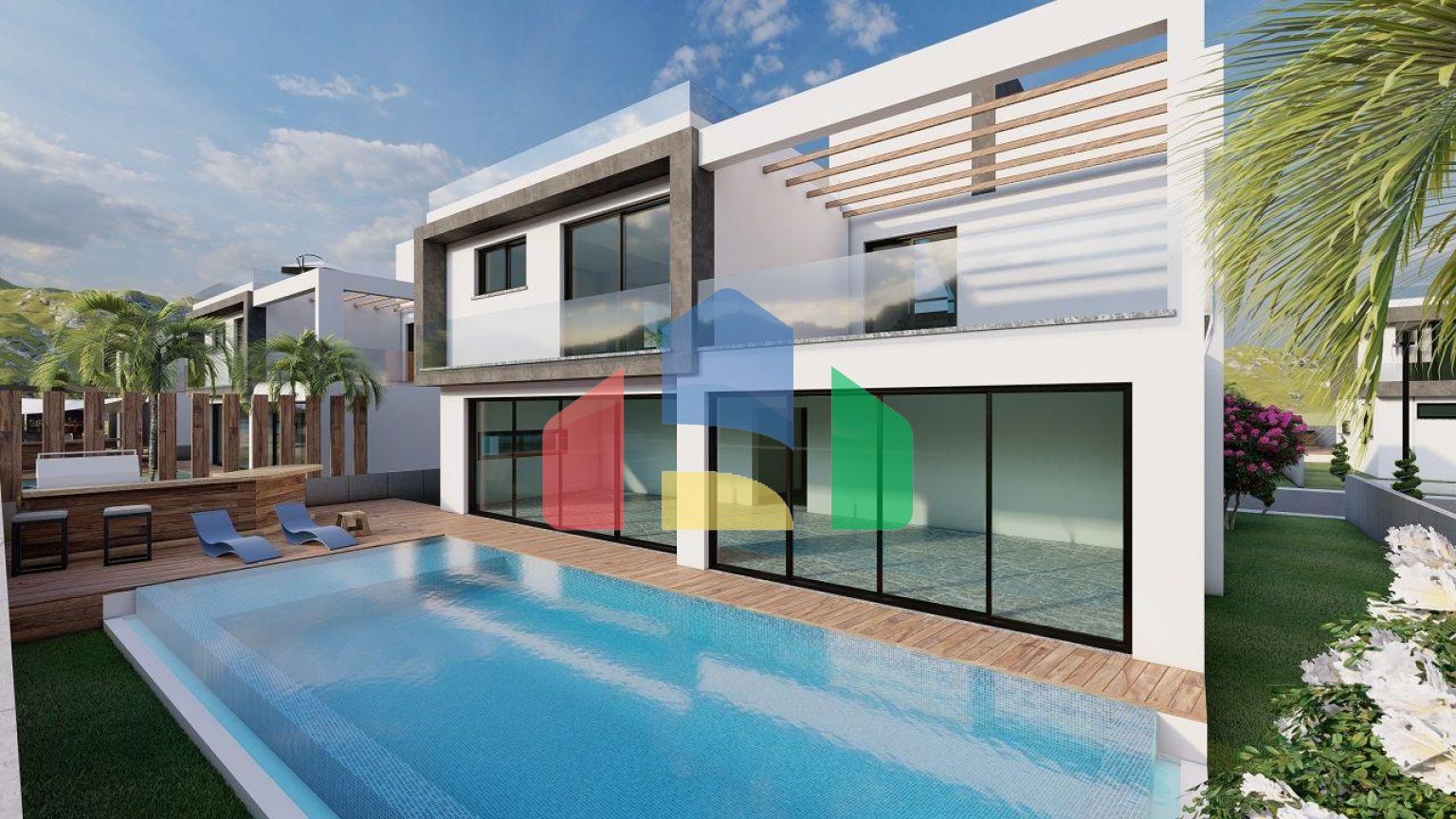 Современная вилла 3+1 (210 м2) с участком земли в новом комплексе в Боазе