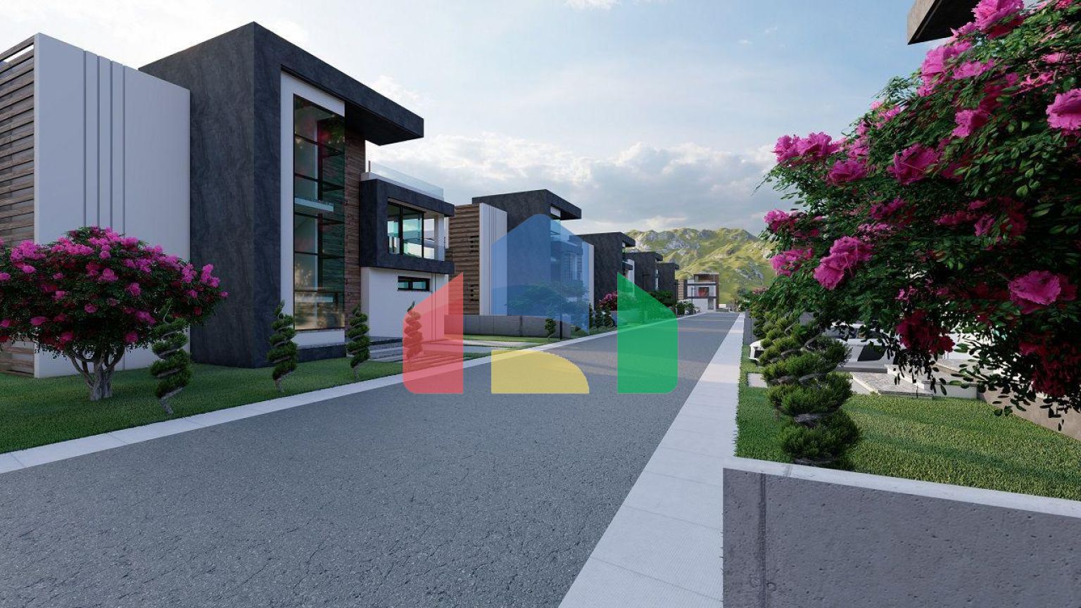 Современная вилла 3+1 (210 м2) с участком земли в новом комплексе в Боазе