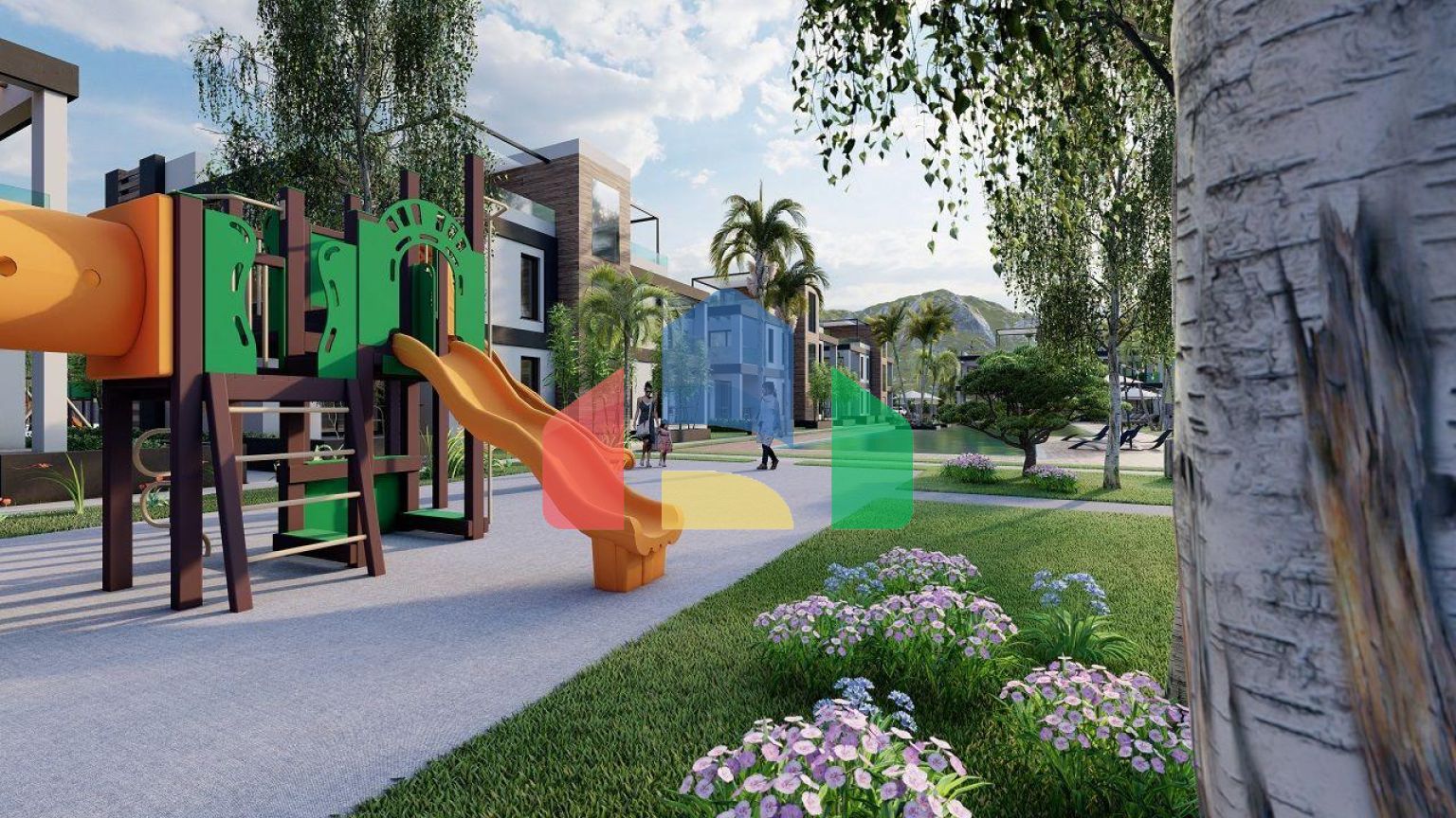 Современная вилла 3+1 (210 м2) с участком земли в новом комплексе в Боазе