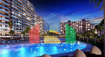 Квартира 1+1 (77 м2) в элитном комплексе c видом на море Квартира 1+1 (77 м2) в элитном комплексе c видом на море