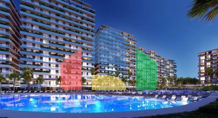 Квартира 1+1 (77 м2) в элитном комплексе c видом на море Квартира 1+1 (77 м2) в элитном комплексе c видом на море