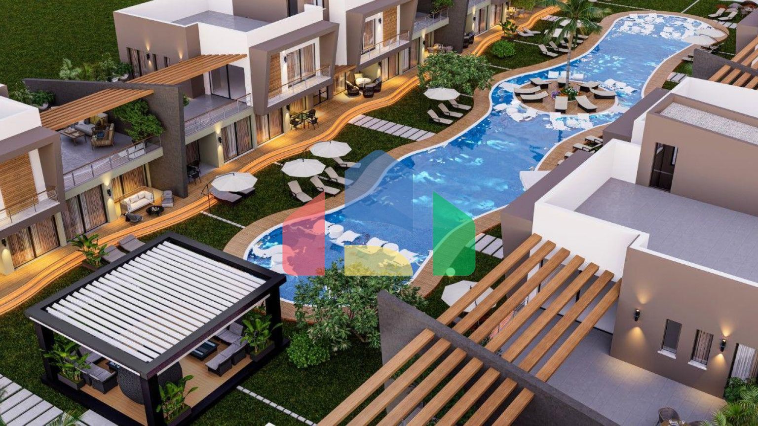 Трехкомнатная квартира 90 м2 с собственным садом в новом комплексе рядом с пляжем