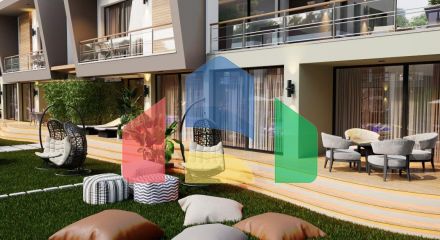Квартира 2+1 (90 м2) с террасой (25 м2) в красивом комплексе в Искеле