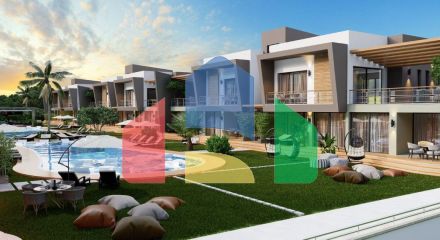 Квартира 2+1 (90 м2) с террасой (25 м2) в красивом комплексе в Искеле