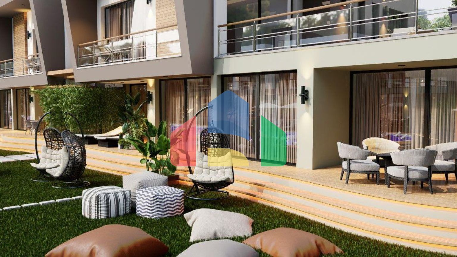 Квартира 2+1 (90 м2) с террасой (25 м2) в красивом комплексе в Искеле