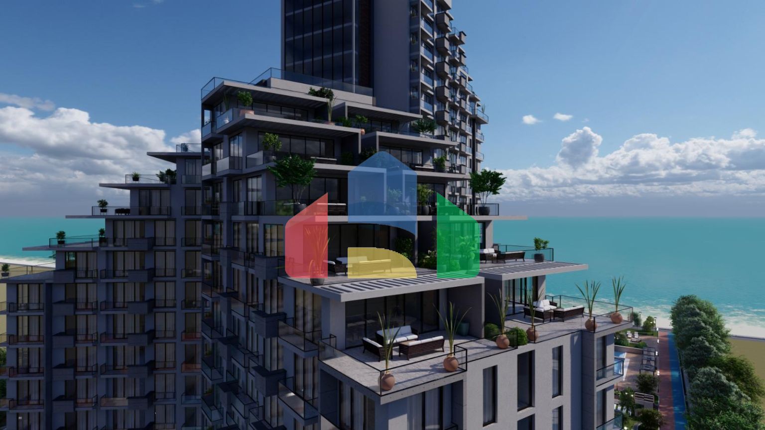 Квартира-студия в новом комплексе на Северном Кипре ( район Газиверен)