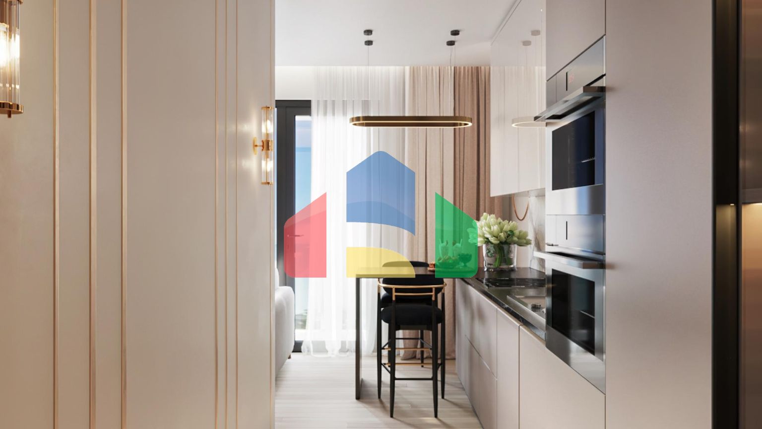 Квартира-студия в новом комплексе на Северном Кипре ( район Газиверен)