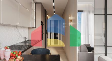 Квартира-студия в новом комплексе на Северном Кипре ( район Газиверен)