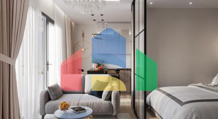 Квартира-студия в новом комплексе на Северном Кипре ( район Газиверен)