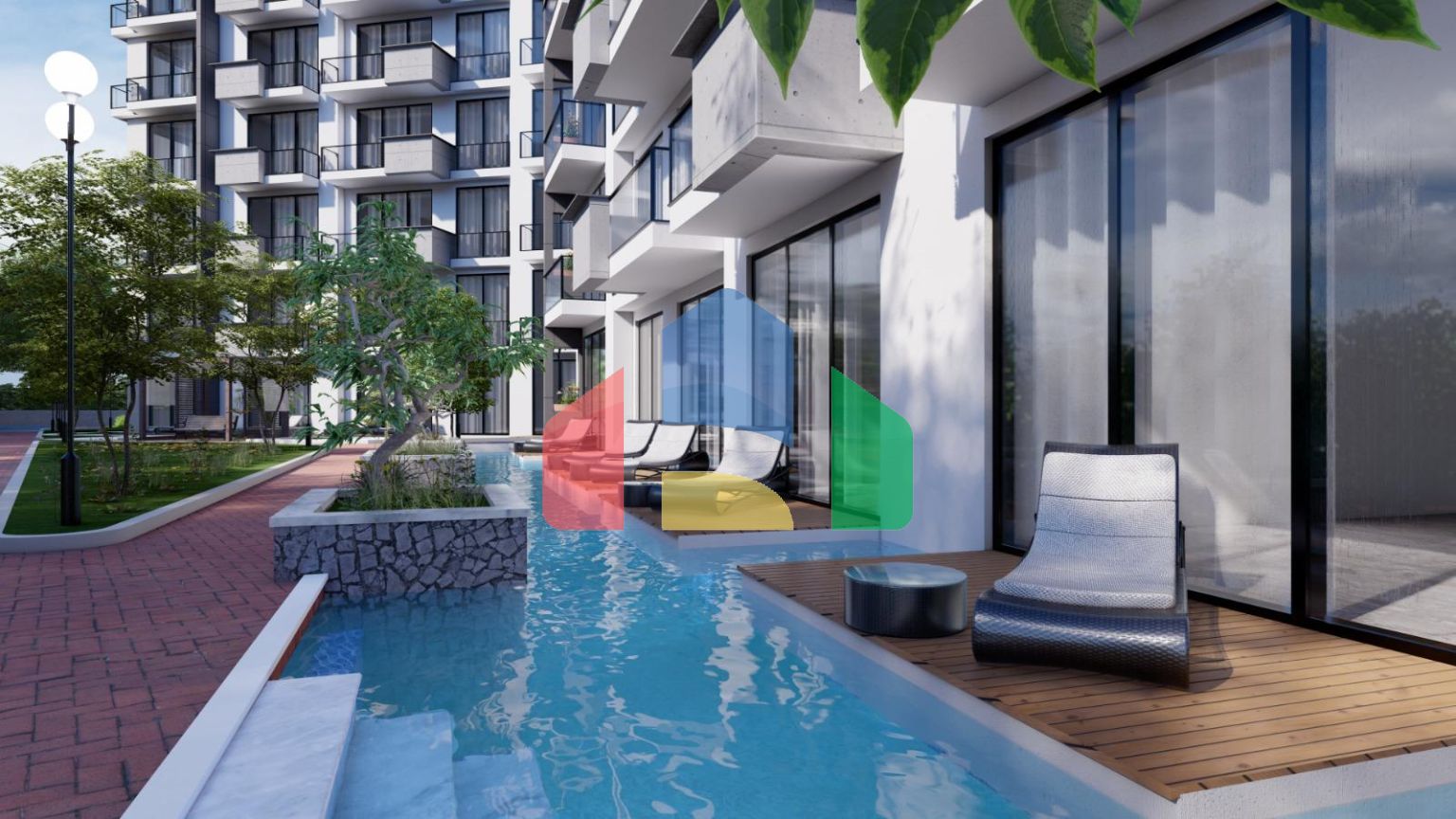 Квартира с 2 спальнями на Северном Кипре на берегу моря