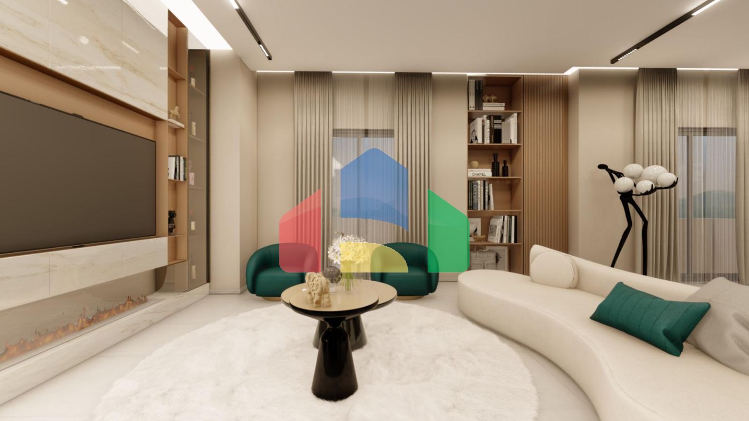 Квартира с 2 спальнями на Северном Кипре на берегу моря